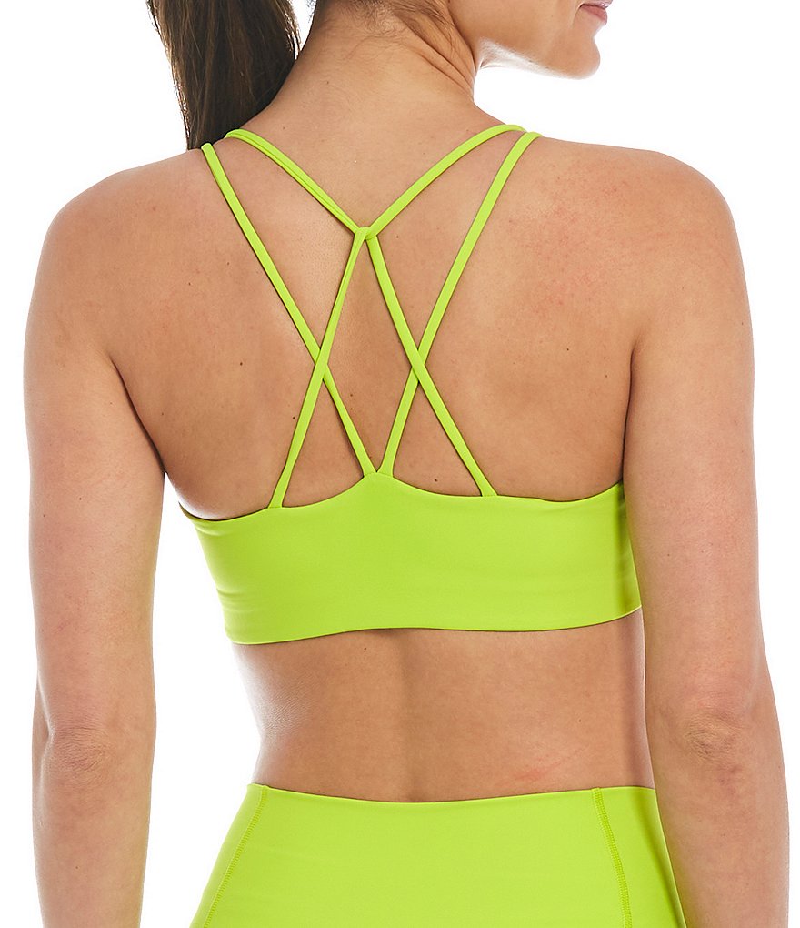 Kinesis Strappy Back V-Neck Interlock Knit Bra