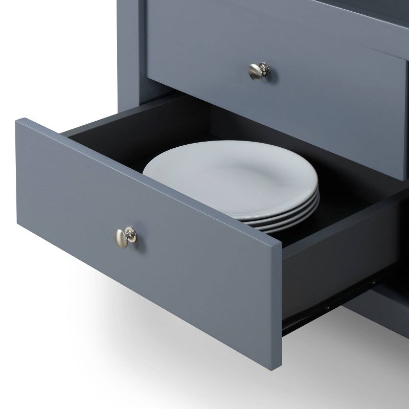 Anson Kitchen Cart Gray - ClickDecor