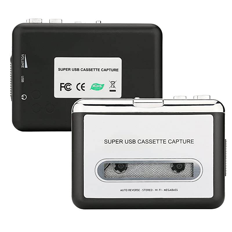 Cassette Player Portable Tape Player Captures MP3 Audio Music via USB Compatible with Laptops and Personal Computers Convert Walkman Tape Cassettes to iPod Format