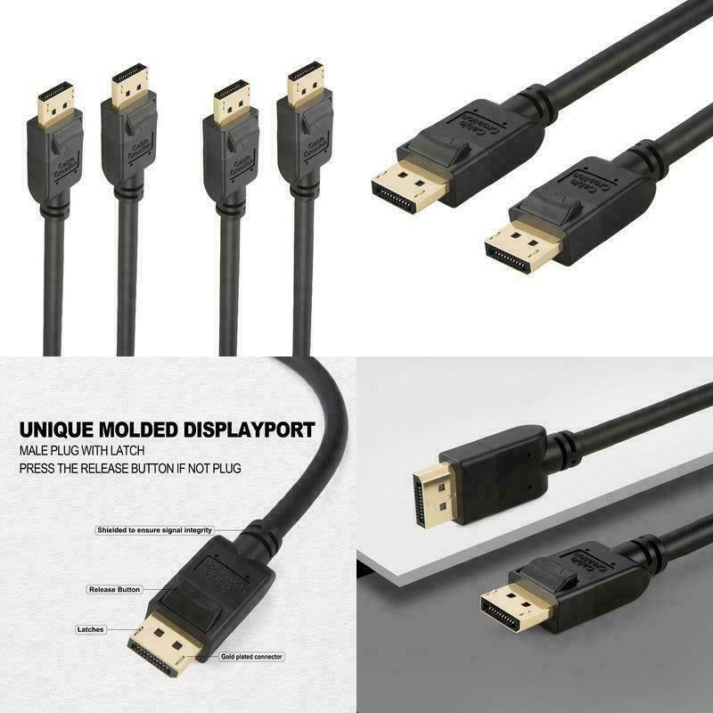 CableCreation (2-Pack) 6 Feet DisplayPort To DisplayPort Cable, Gold Plated DP T