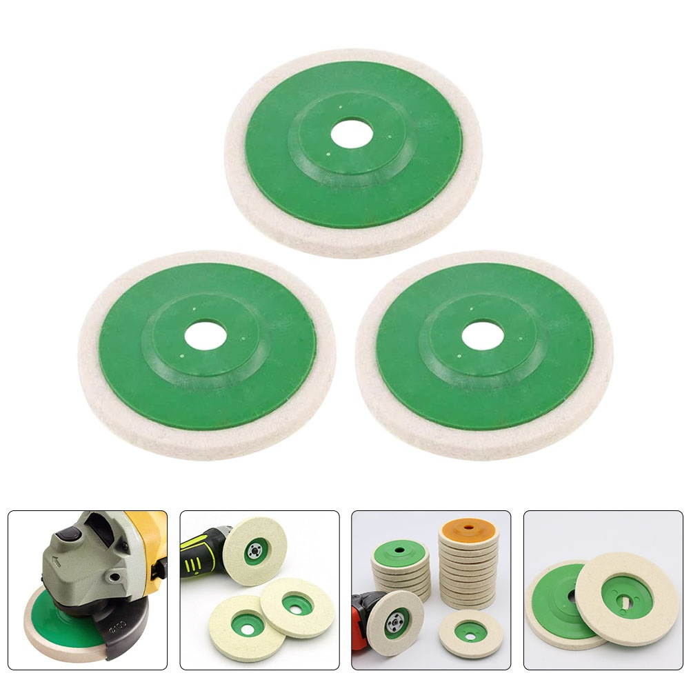 10pcs Wool Felt Grinding Wheel Pad Marble Polishing Disc Buffer Polisher Tools