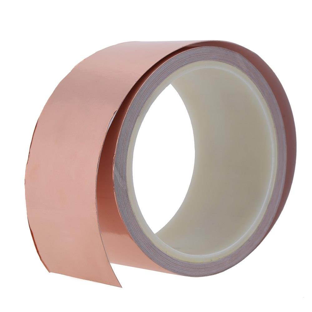 50mm * 10m One Side Copper Foil Tape EMI Shielding Single Conductive Adhesive for Guitar Durable Guitar Parts & Accessories