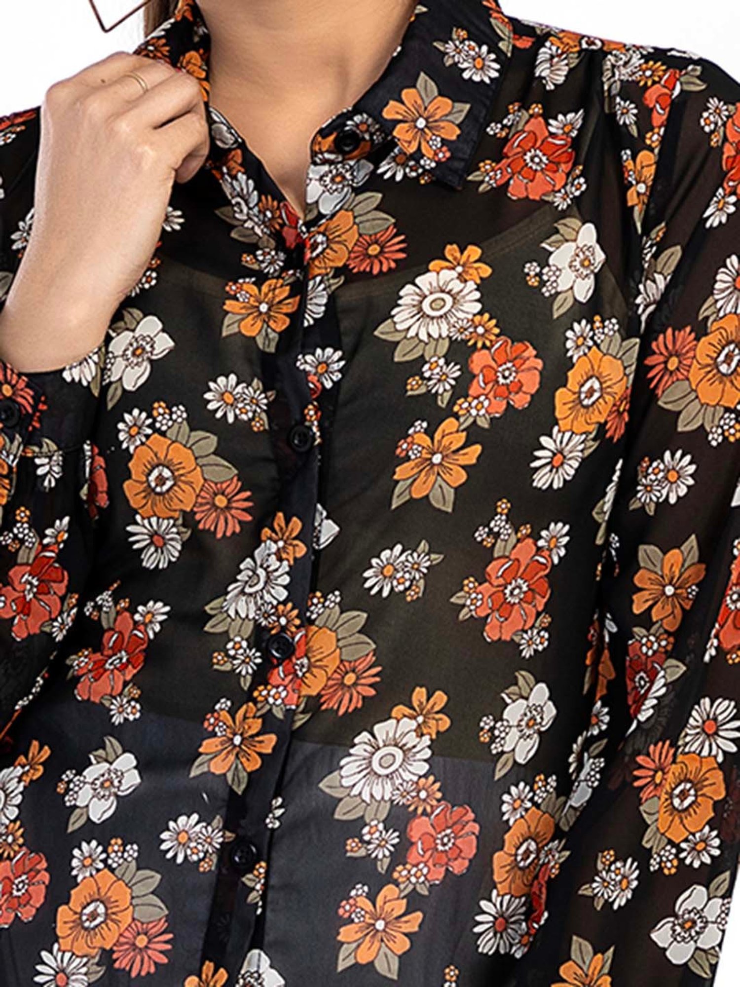 Nino Bambino Black Printed Long Shirt