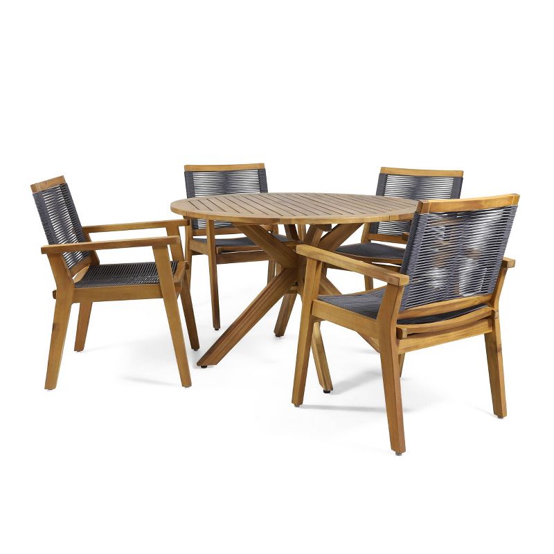 5pc Milano Dining Tan - Royal Garden