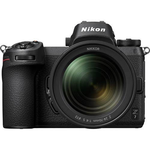 Nikon Z 7 Mirrorless FX-Format Digital Camera with 24-70mm Lens - Bundle 2x  64GB Memory Card  + 2x EN-EL15 Li-on Battery + Editing Software Kit + 3 Pc Filter Kit and MORE - Intl Model