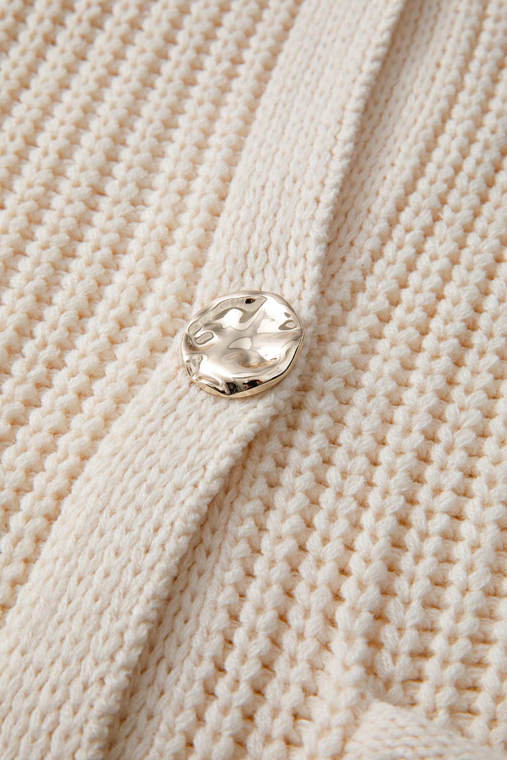 Black Plaid Casual Contrast Trim Knit Cardigan