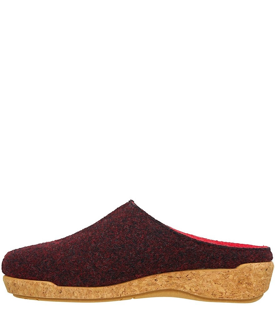 Taos Footwear Woollery Wool Cork Wedge Clogs