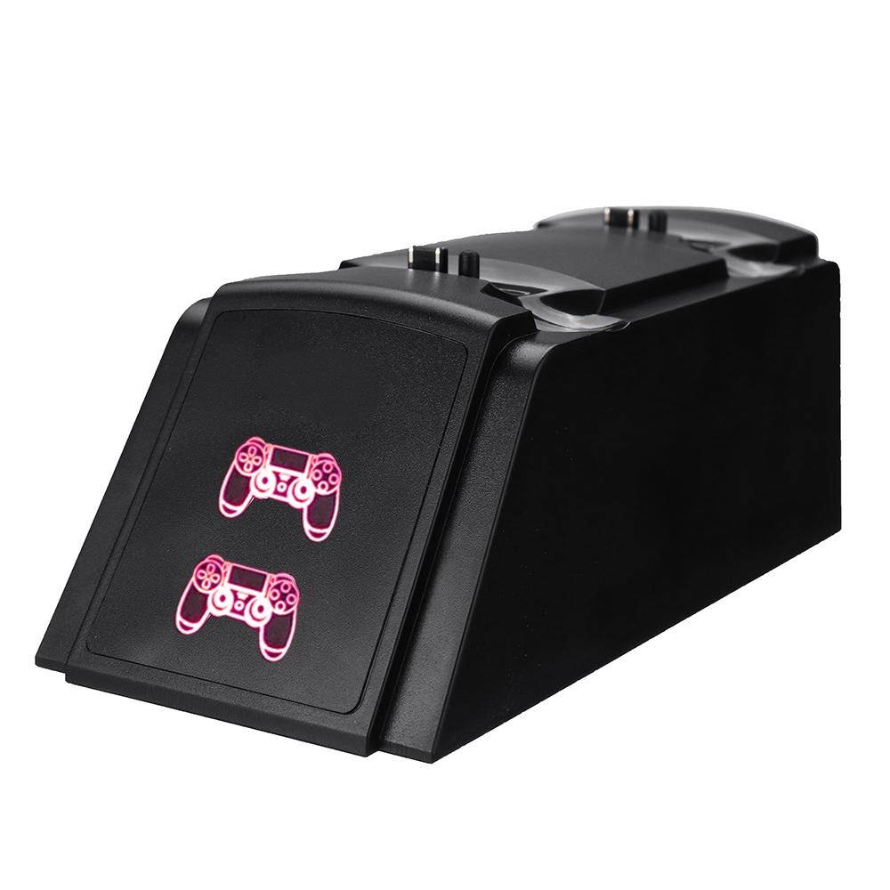 Wireless Dual Charging Dock Charger Stand with LED Light For PS4 Controller -