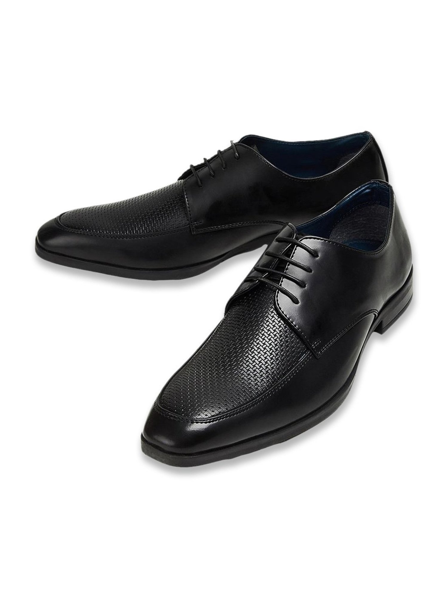Code by Lifestyle Men's Black Derby Shoes
