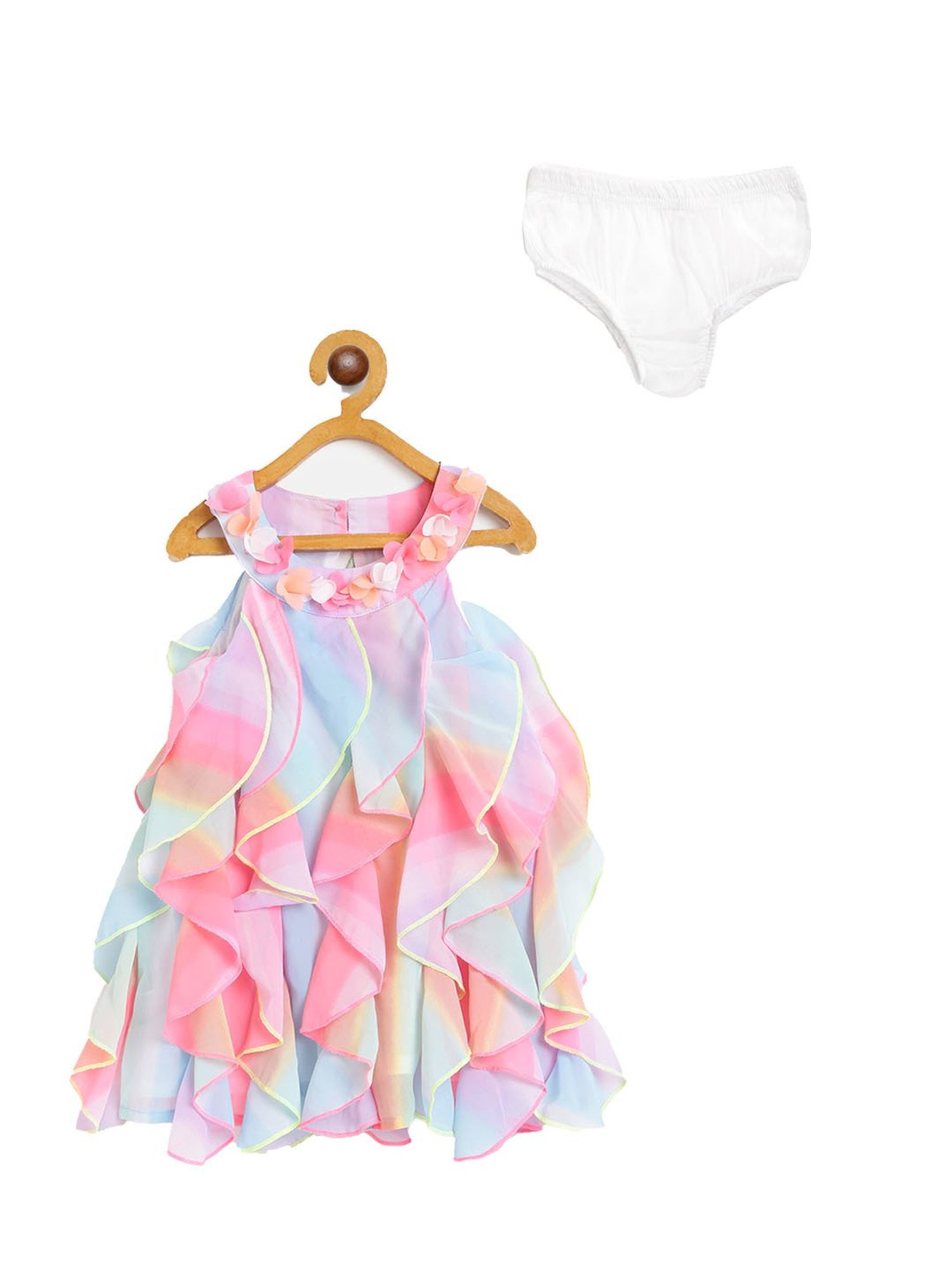 Nauti Nati Kids Multicolor Applique Dress