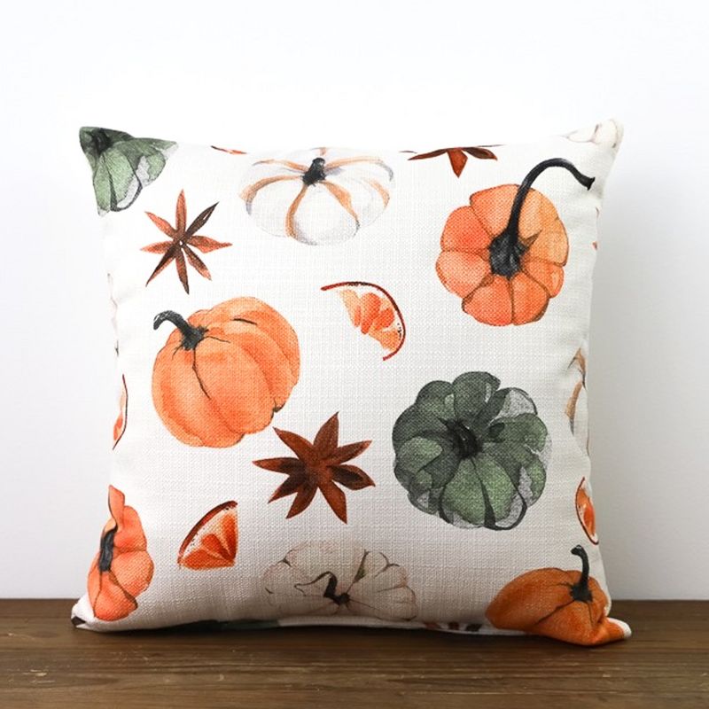Fall 17.0" Pumpkin Pattern Pillow Home Decor  -  Decorative Pillow