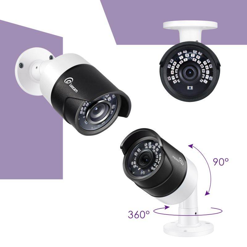 Loocam Full HD 1080p Outdoor Hybrid 4-in-1 Surveillance Bullet Camera, 3000TVL Security Weatherproof Camera with 150ft Night Vision for HD-TVI, AHD, CVI, and CVBS/960H Analog DVR, Metal Housing