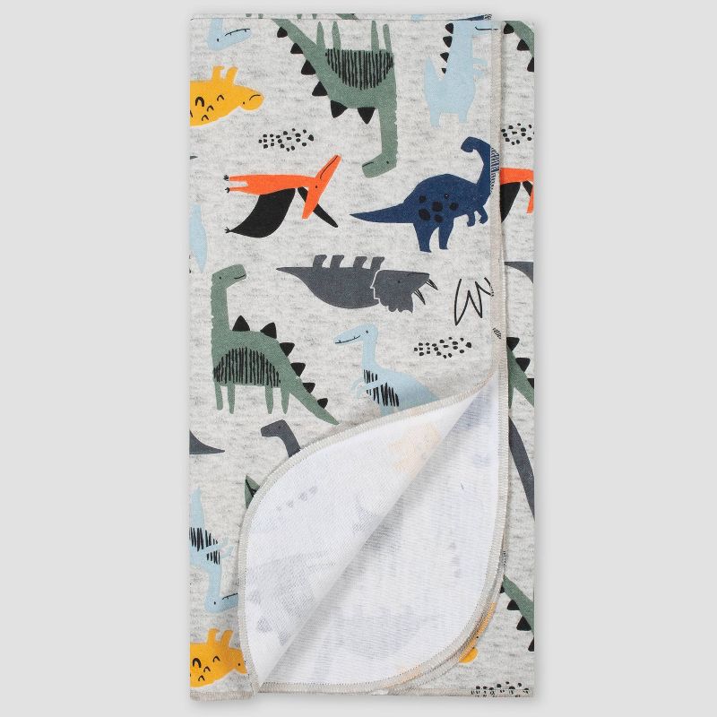 Gerber Baby Boys' 4pk Dino Flannel Blanket Set - Purple