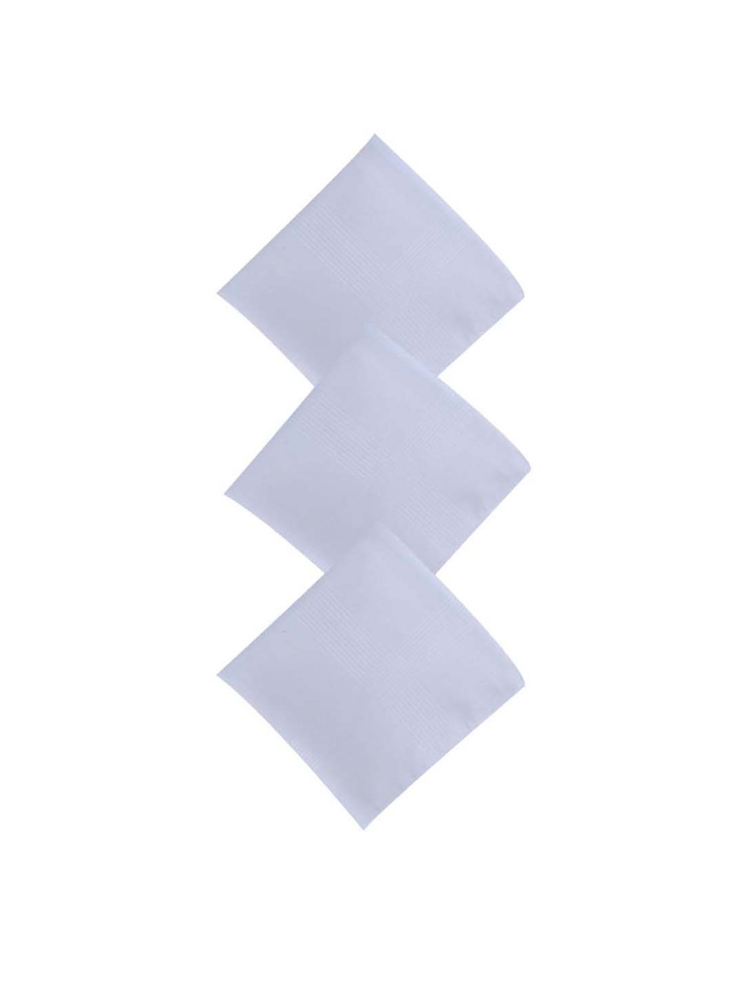 Dollar White Solid Handkerchiefs for Men - Pack of 5