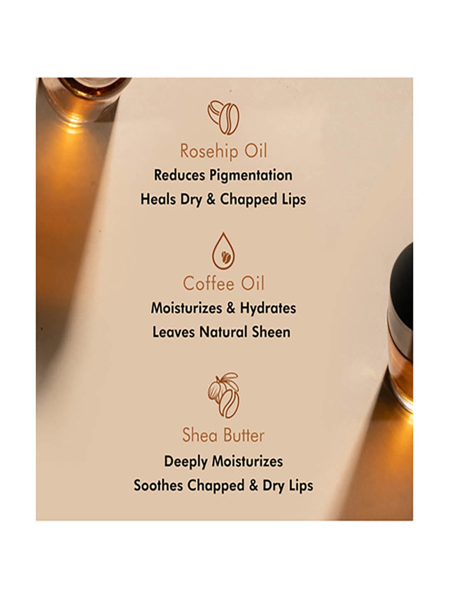 mCaffeine Brown Coffee Lip Polishing Oil - 10 ml