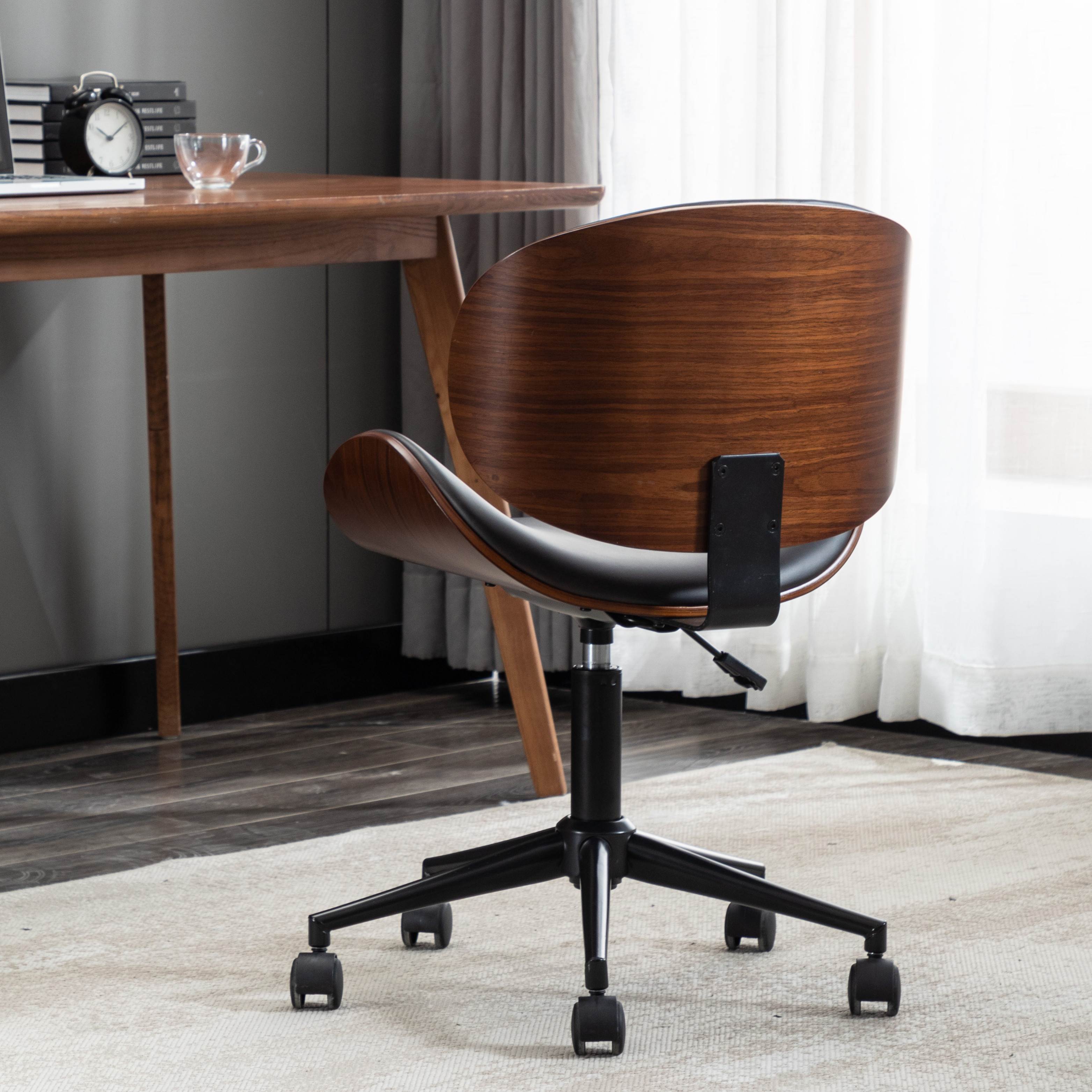 Bentwood Adjustable Office Chair With Wheels