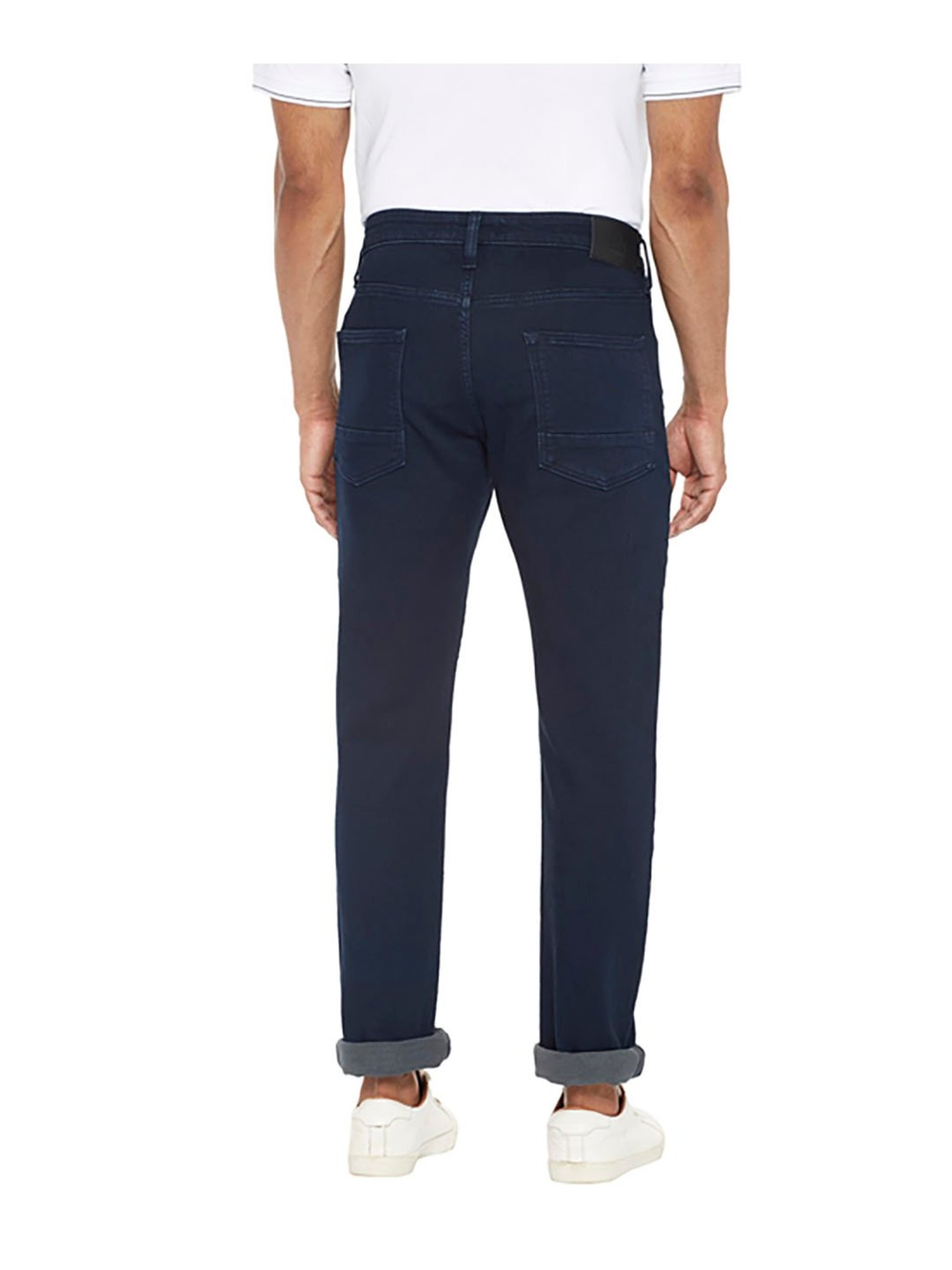 EVERBLUE Blue Comfort Slim Midrise Stretchable Jeans