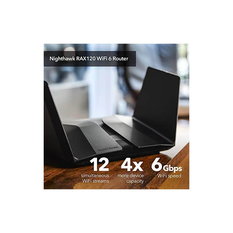 Nighthawk 12-Stream AX12 Wifi 6 Router (RAX120) &ndash; AX6000 Wireless Speed (Up to 6 Gbps) | 3,500 sq. ft. Coverage