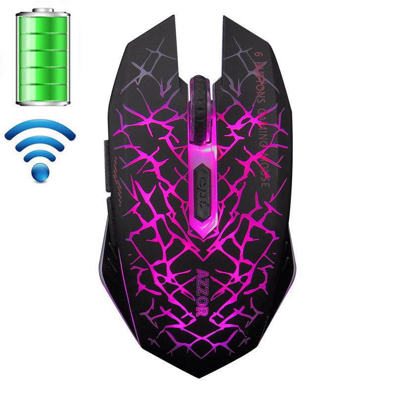 2.4GHz Wireless AZZOR M6 Rechargeable Silent Ergonomic Optical Usb Gaming Mouse