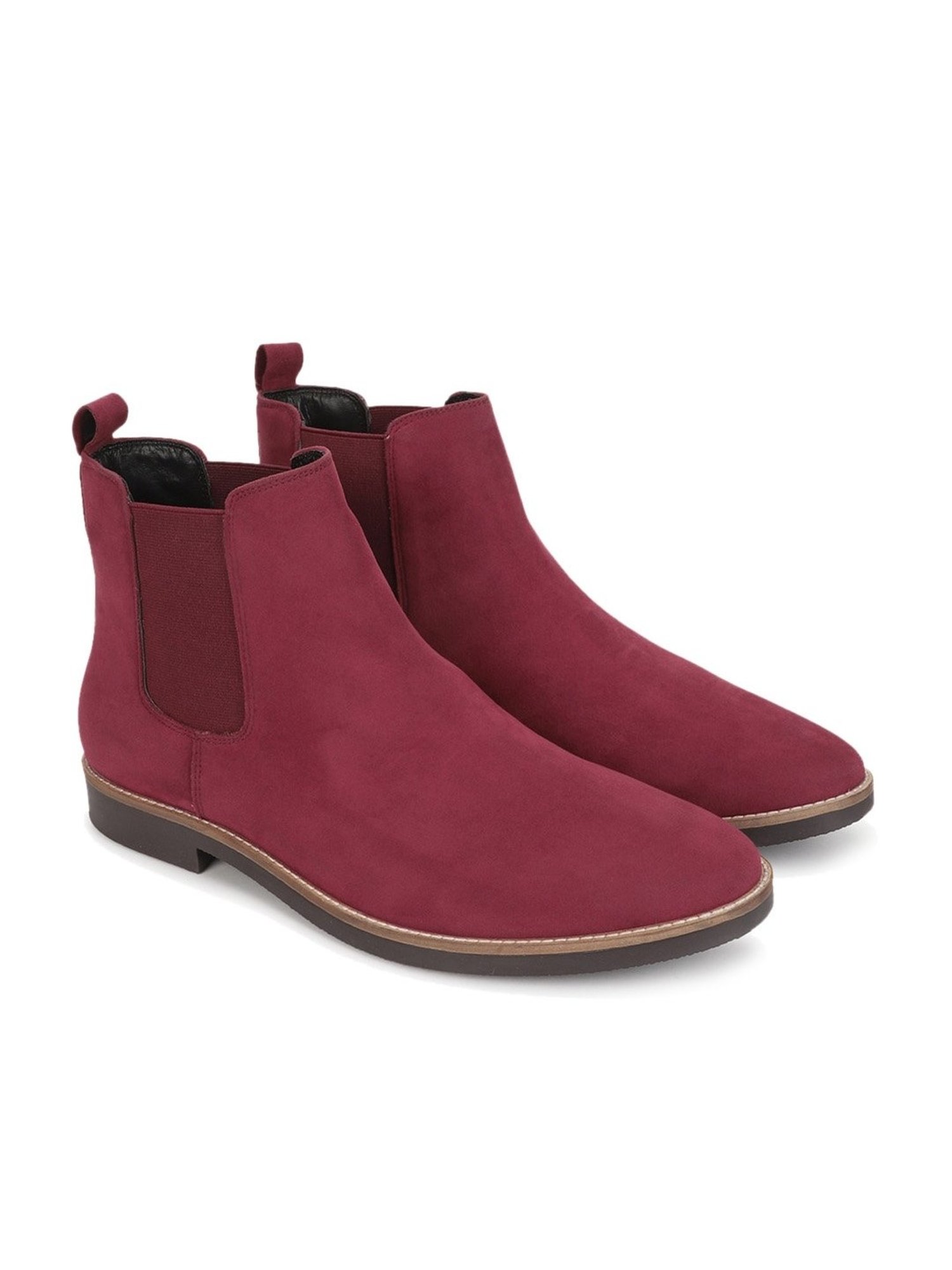 Yoho Men's Burgundy Chelsea Boots