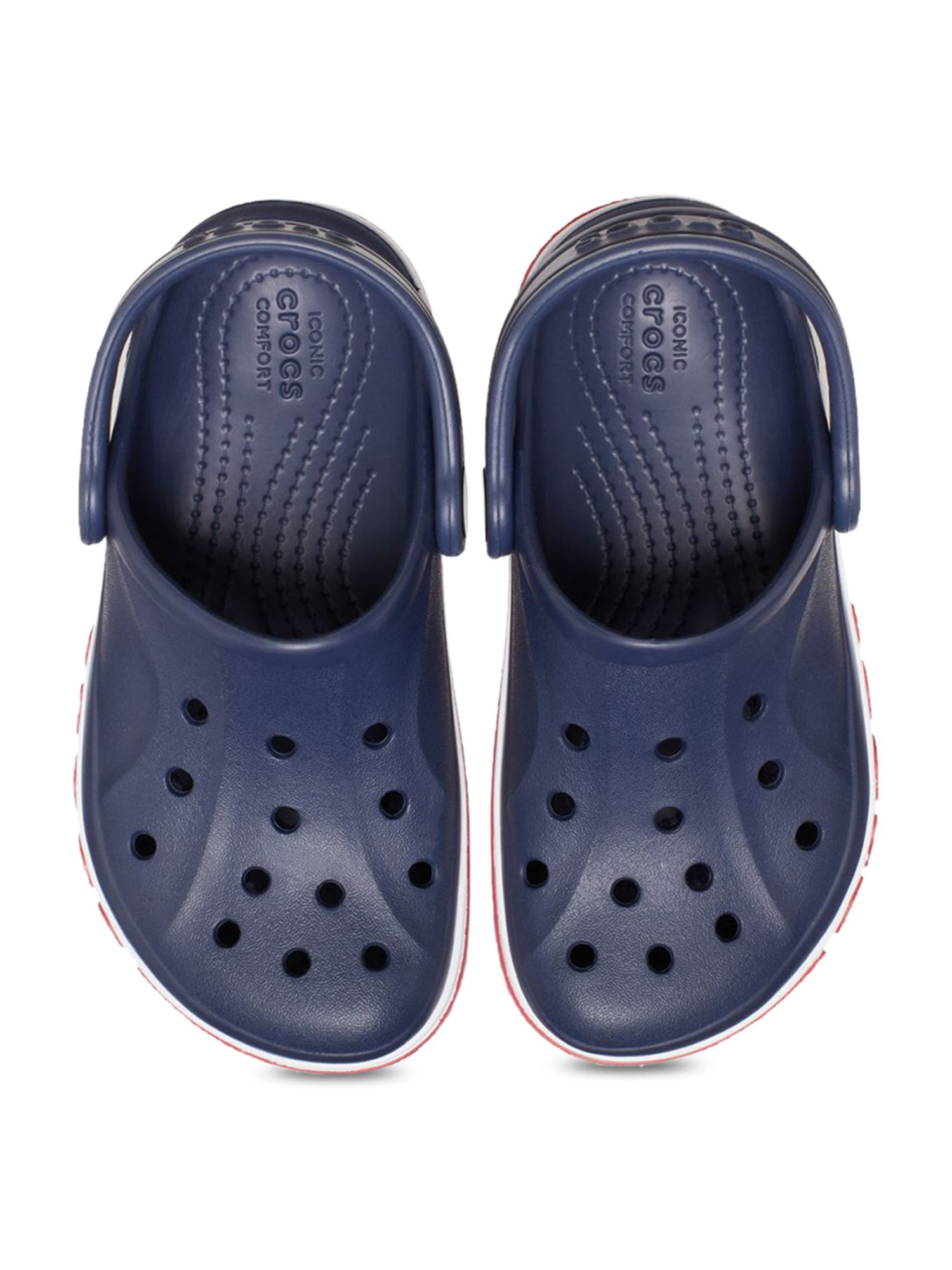 Crocs Kid's Bayaband Navy Back Strap Clogs
