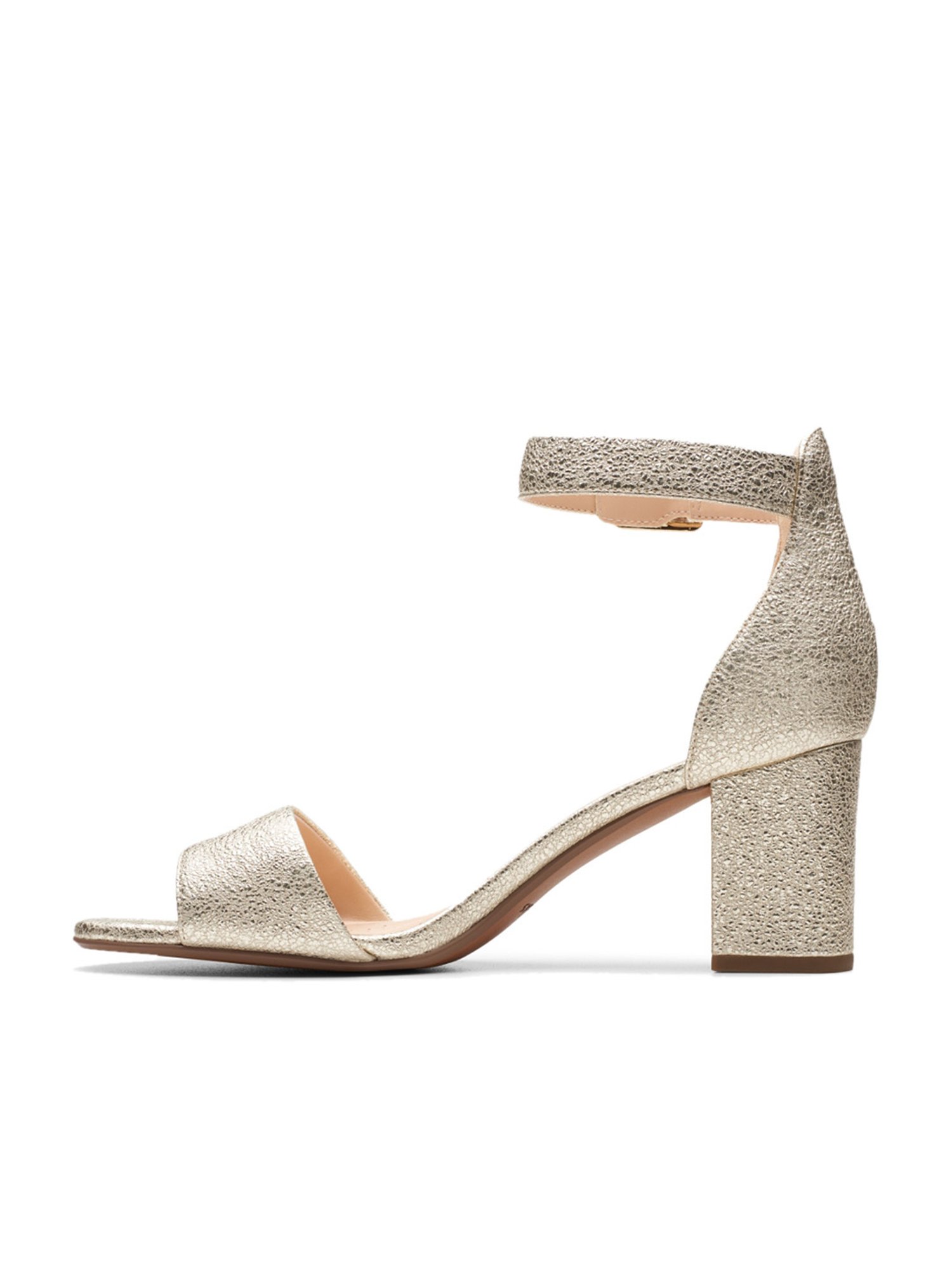 Clarks Women's Deva Mae Champagne Ankle Strap Sandals