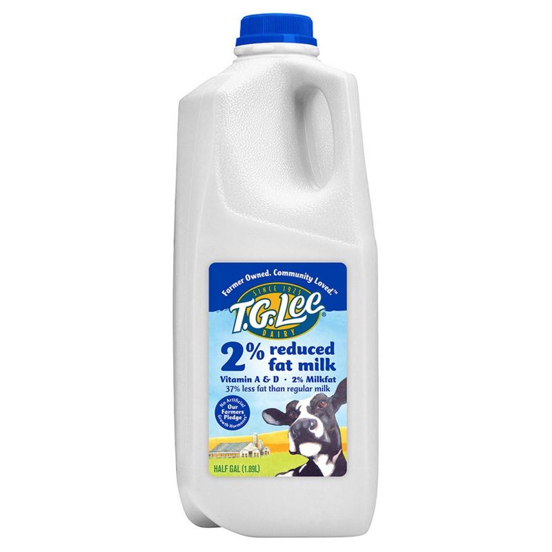 T.G. Lee 2% Reduced Fat Milk - 0.5gal
