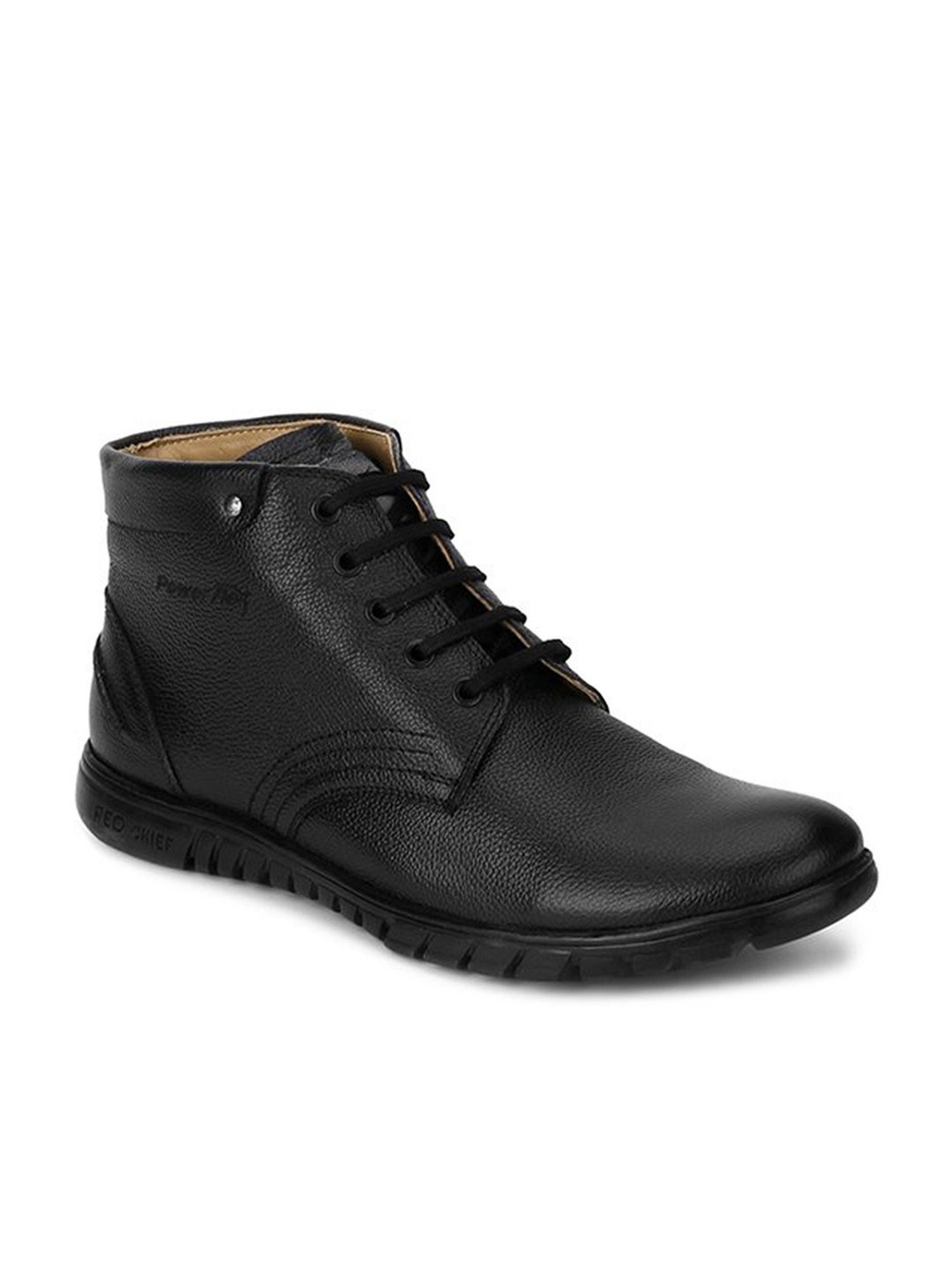 Red Chief Men's Black Derby Boots