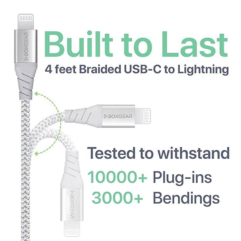 iPhone Charger 10 ft MFi Certified Braided Lightning Cable for iPhone 11 ProMaxXXSXRXS Max 8 Plus77 Plus66S6 Plus Charges 50 in 30 Minutes Phone Charger for Apple Devices