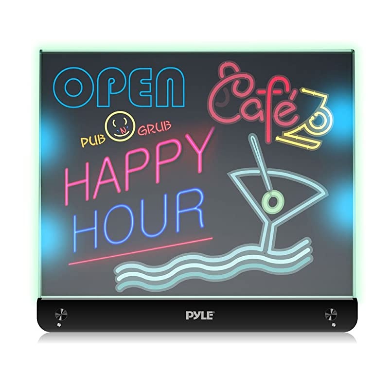 Erasable Desktop Illuminated LED Writing Board with Remote Control and 8 Fluorescent Markers (PLWB2030)