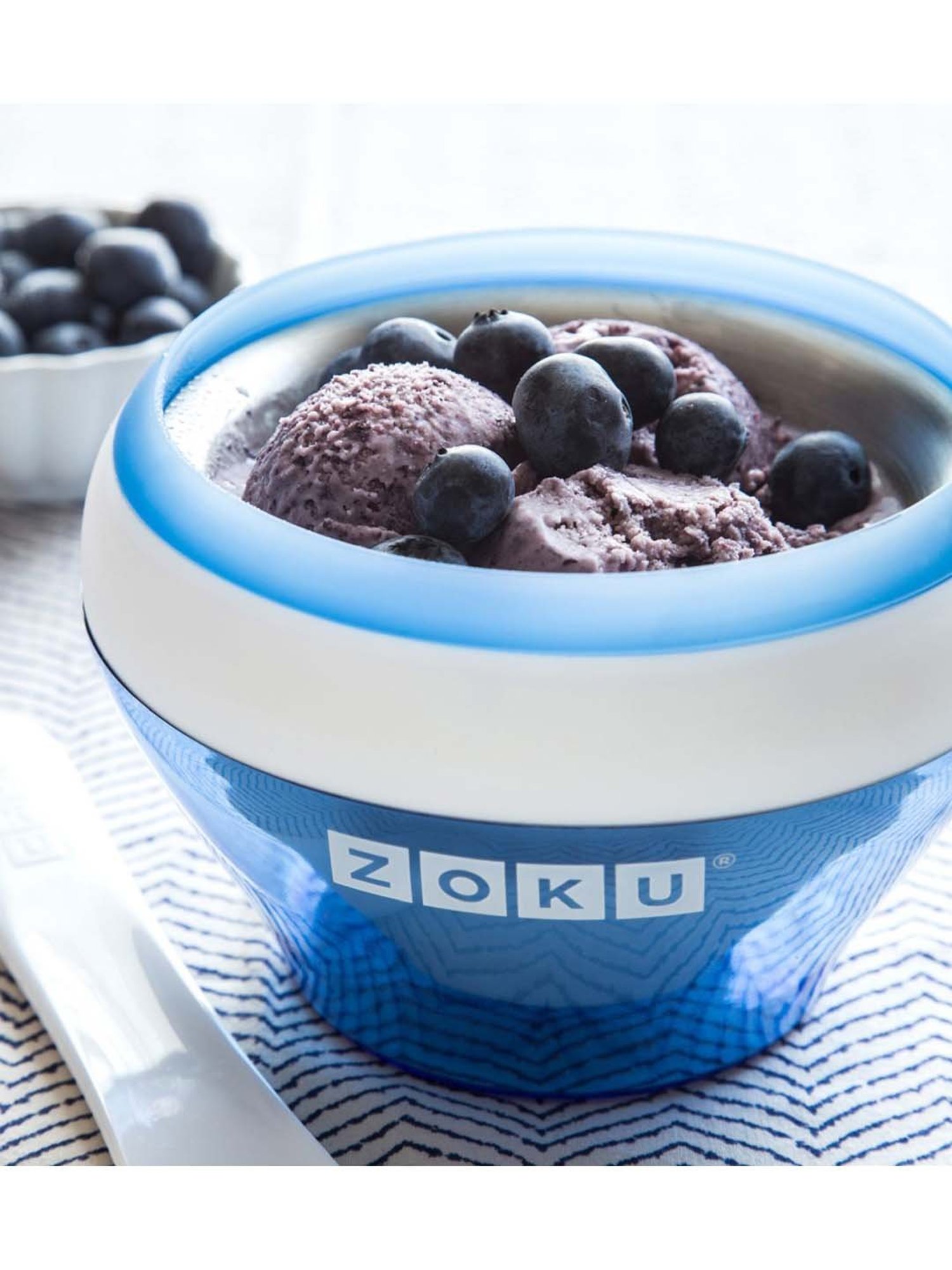 Zoku Blue Stainless Steel 13.8 cm Ice-Cream Maker (0.147 L) - Set of 1