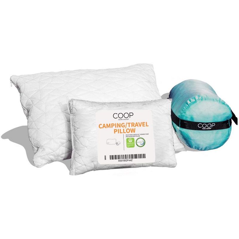 Coop Home Goods The Travel and Camping Pillow with Stuff Sack - Greenguard Gold Certified