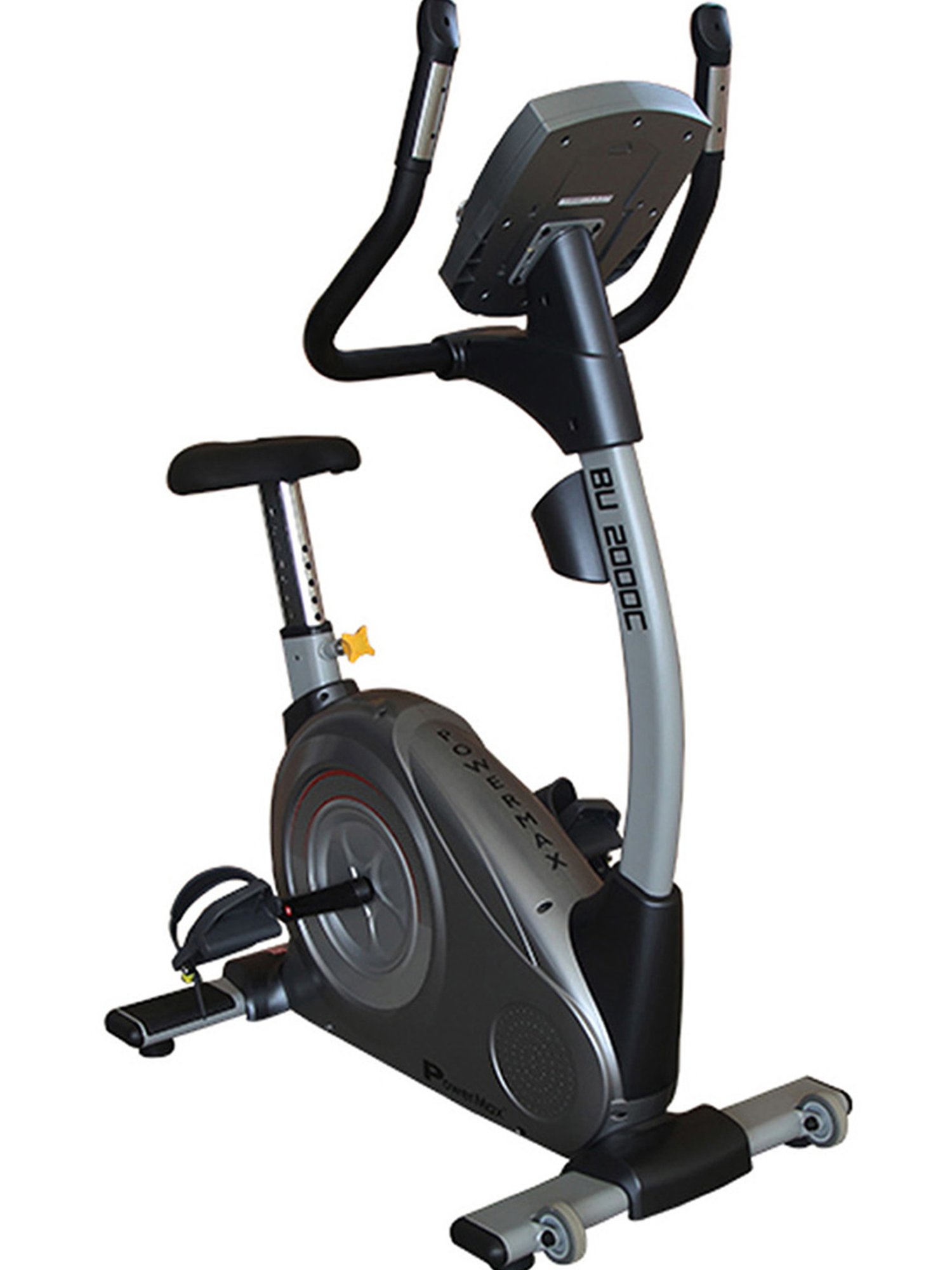 PowerMax Fitness BU-2000C Upright Bike (Grey)