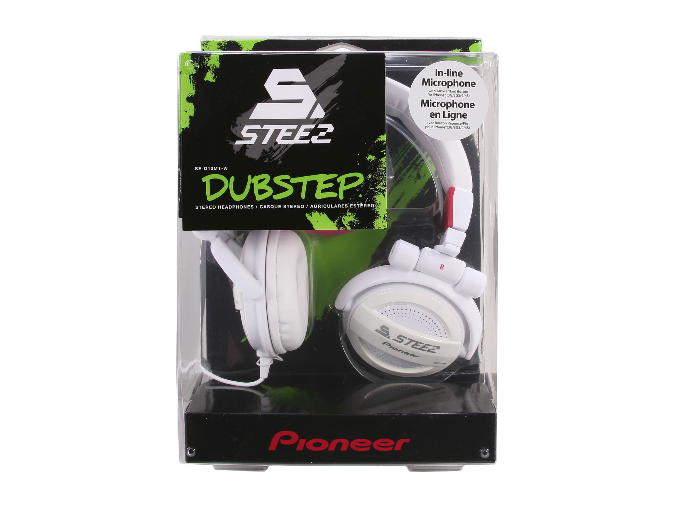 Pioneer SE-D10MT-W On-Ear Dubstep Steez Headphone - White