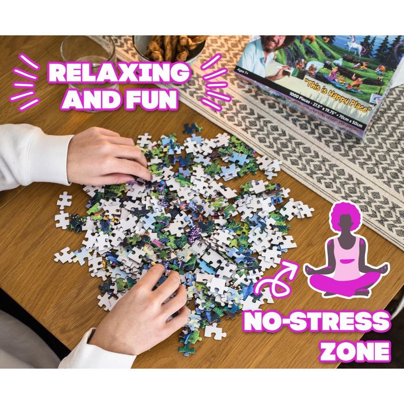 Toynk Bob Ross This Is Happy Place 1000 Piece Jigsaw Puzzle