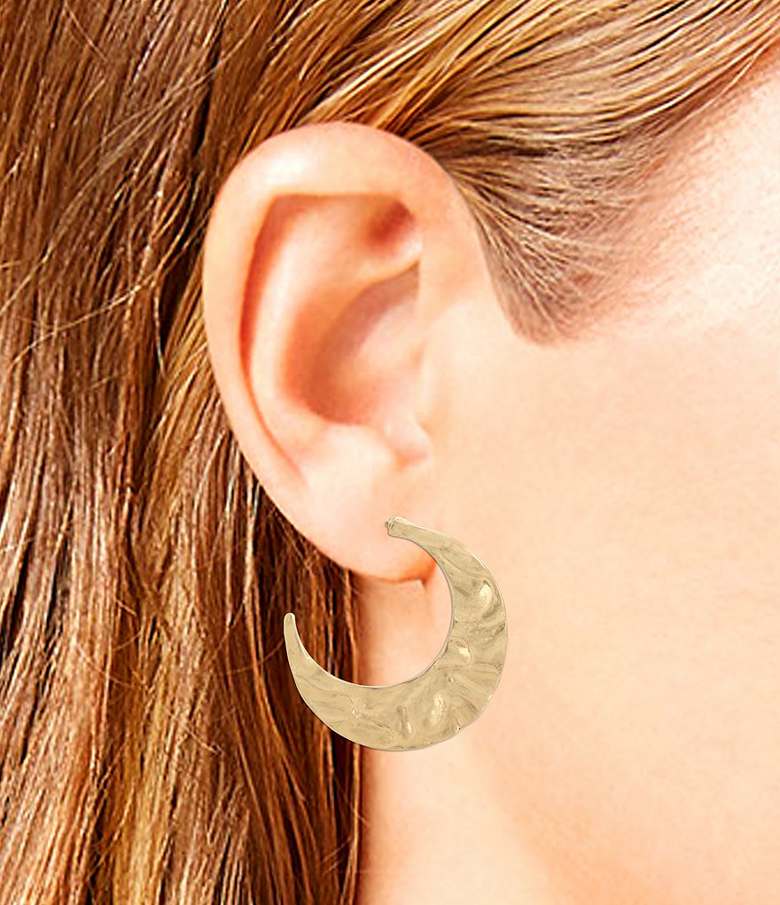 Robert Lee Morris Soho Crescent Hoop Earrings