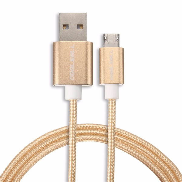 1.2M Braided Micro USB 2.0 Charger Data Sync Cable Cord For Tablet Cell Phone Silver