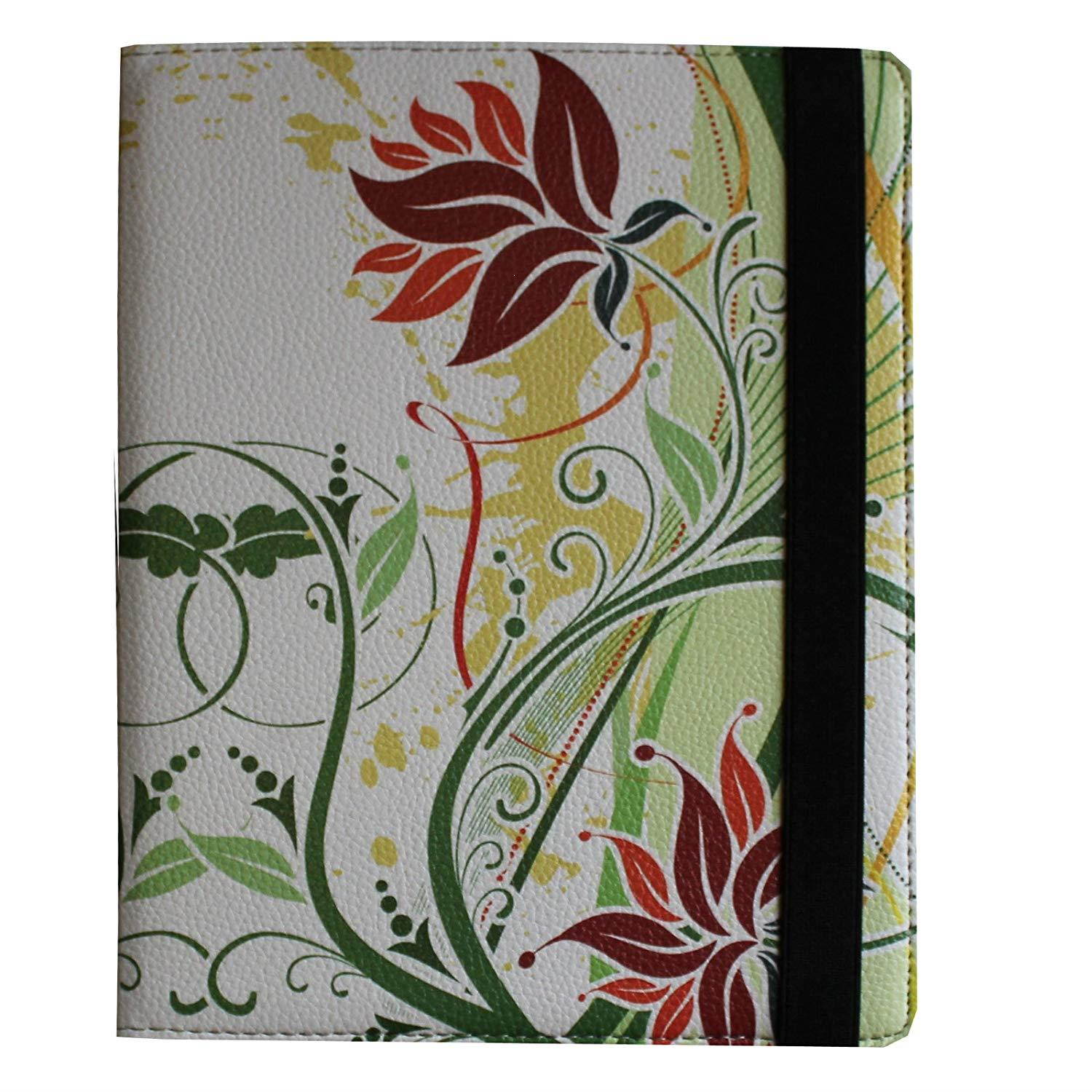 iPad Air Case, JYtrend (R) Rotating Stand Smart Case Cover Magnetic Auto Wake Up/Sleep for iPad Air (Air 1) A1474 A1475 A1476 (Green Flower)