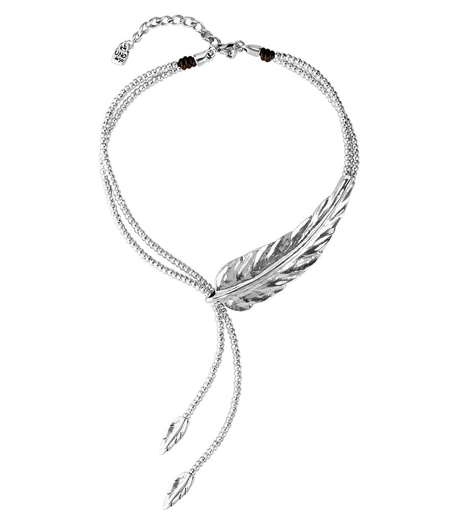 UNOde50 Feather Collar Y-Neckalce