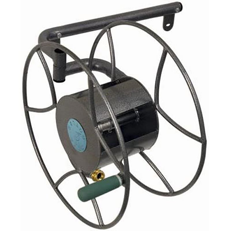 Yard Butler 100 Foot Wall Mounted Swivel Steel Construction Garden Hose Reel