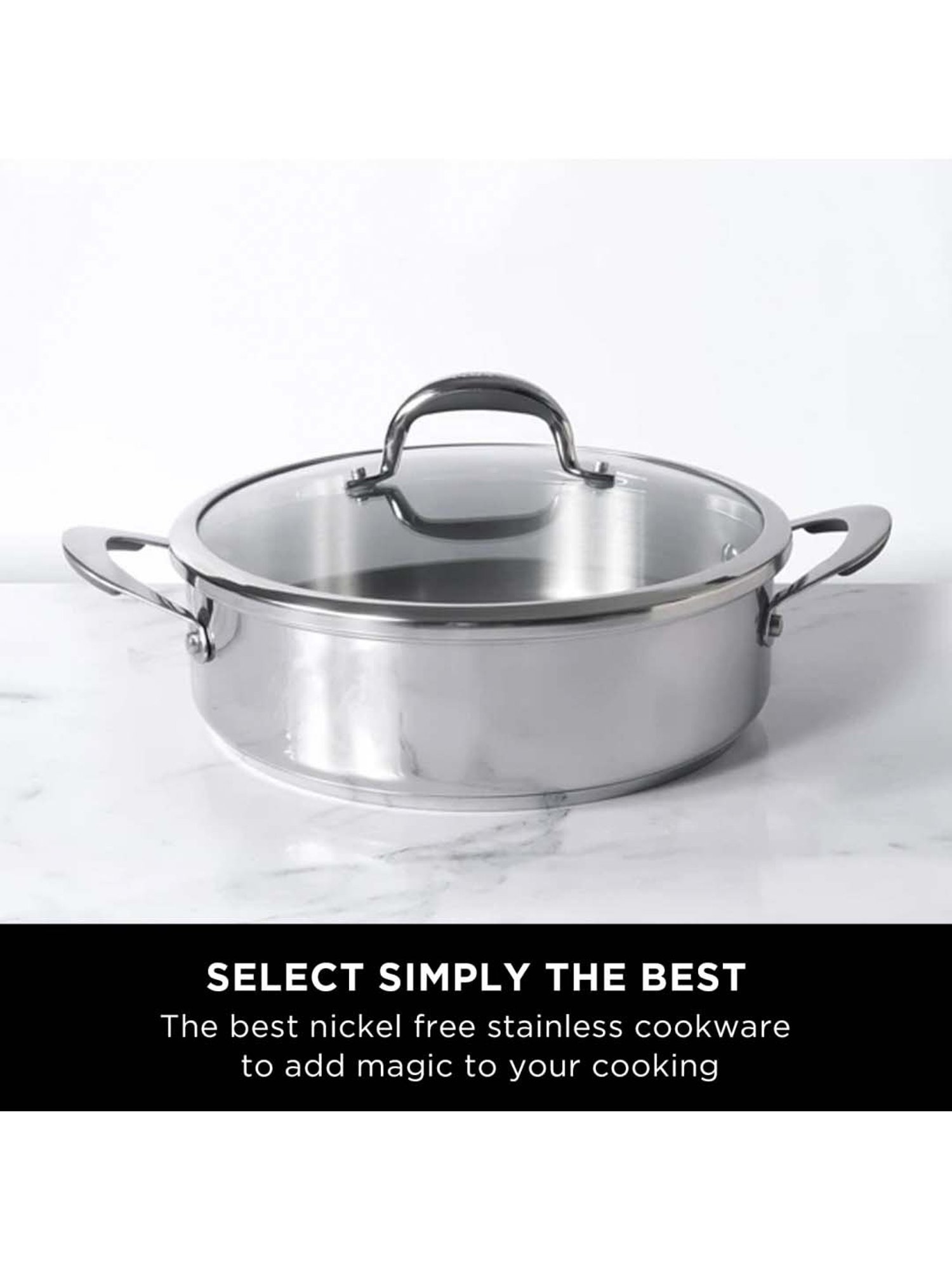 Meyer Select Stainless Steel Sauteuse 28cm (Induction & Gas Compatible)