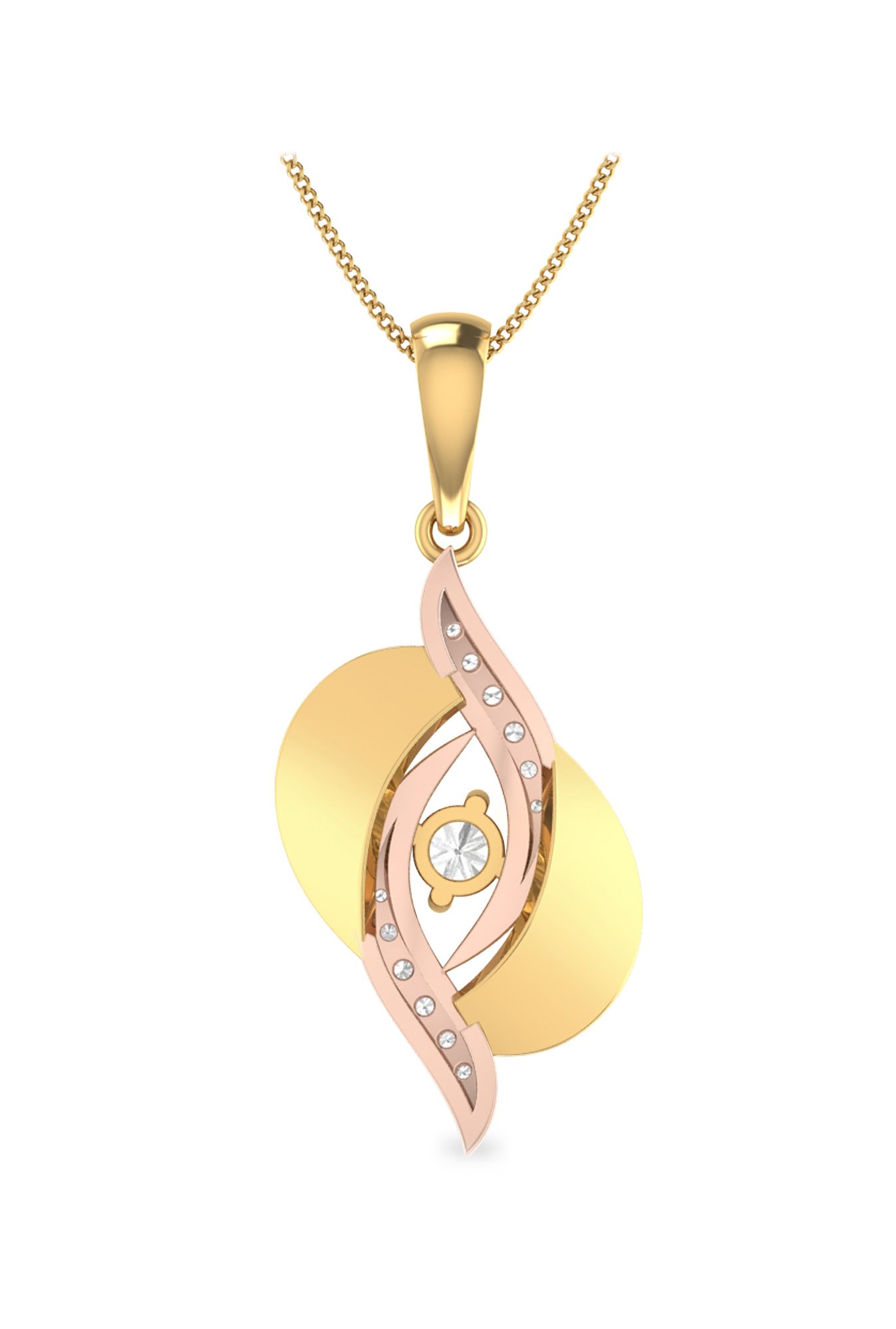 PC Jeweller Corran 22 kt Gold Pendant without Chain