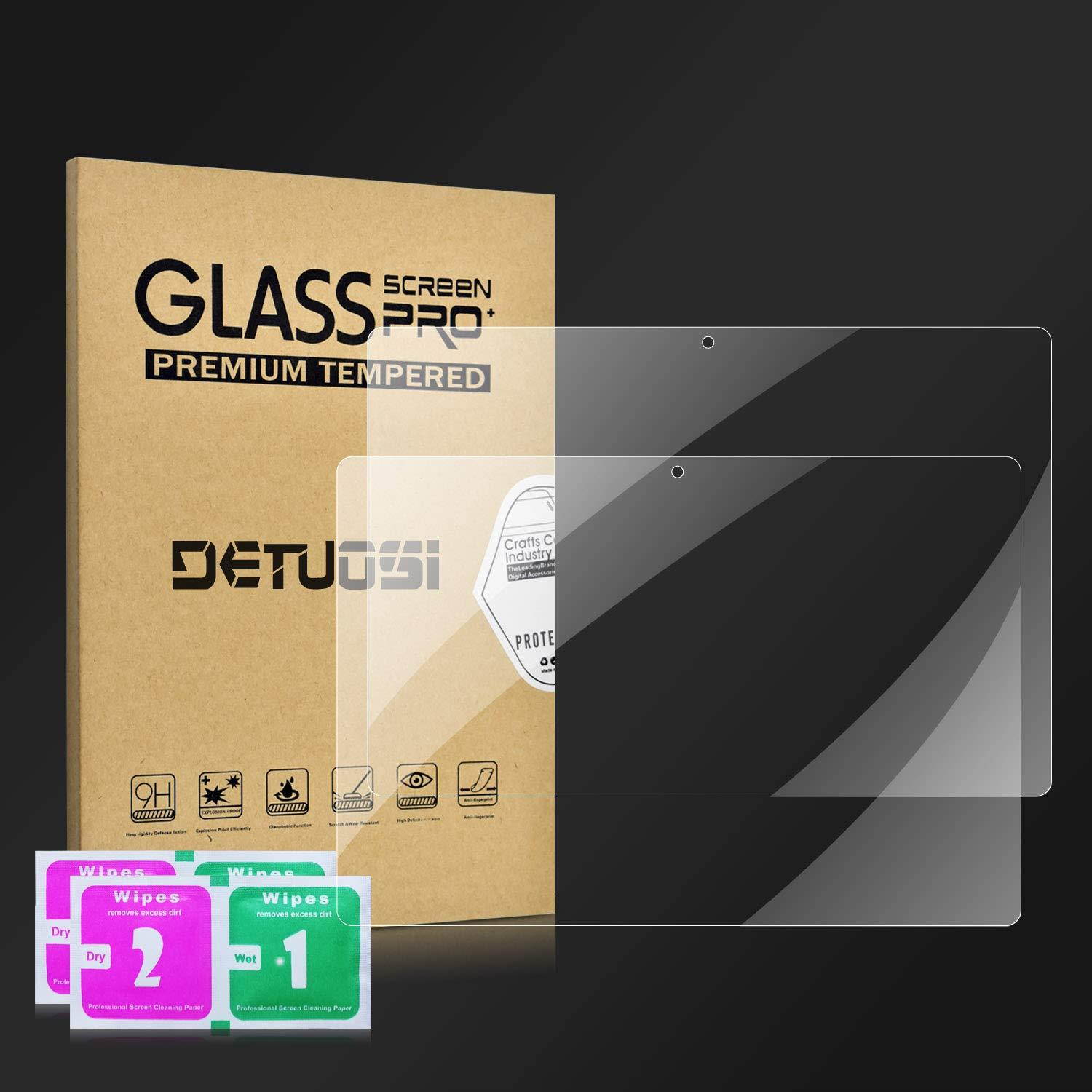 [2 Pack] Tempered Glass Screen Protector for Lenovo Tab E10(NOT Lenovo Smart Tab P10/M10) DETUOSI Screen Protector for Lenovo E10 TB-X104F Anti Explosion Scratch Resist Bubble Free