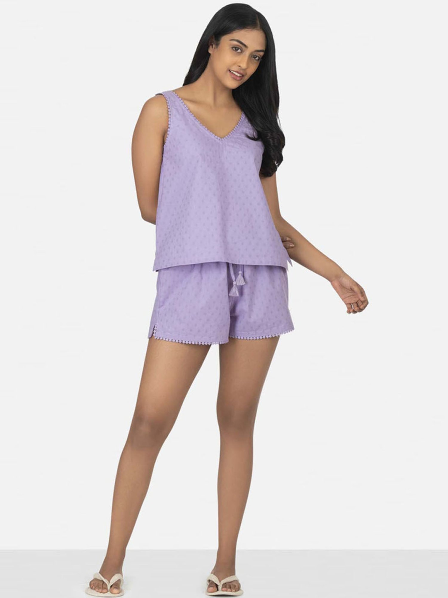 The Calm Collective Lavender Ivy Shorts Set
