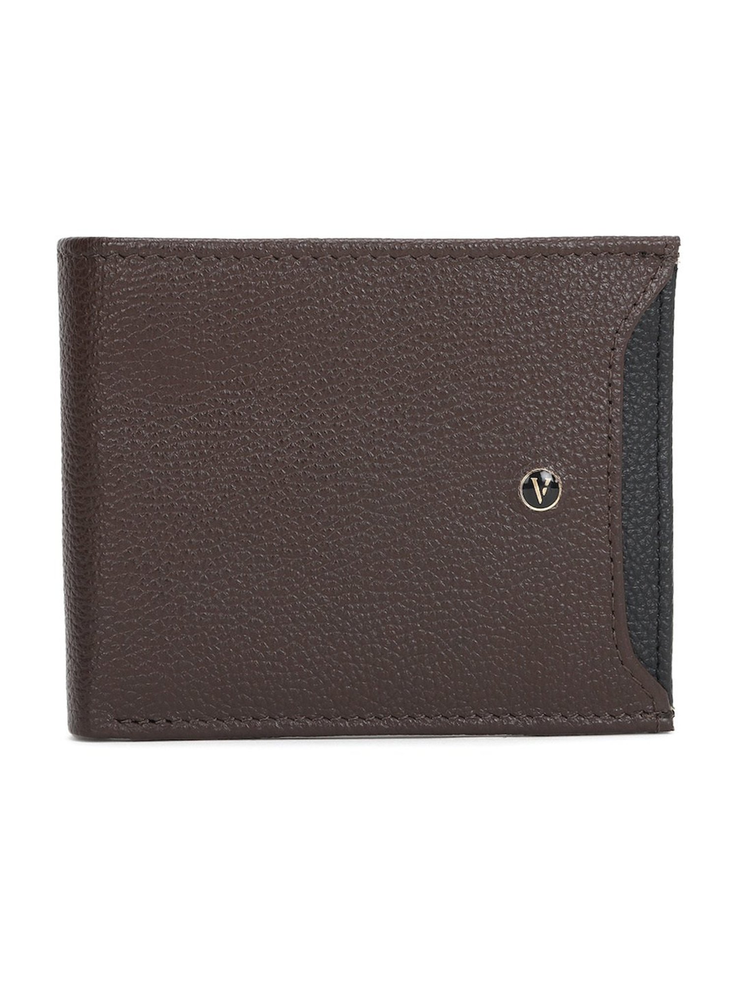 Van Heusen Brown Leather Bi-Fold Wallet for Men