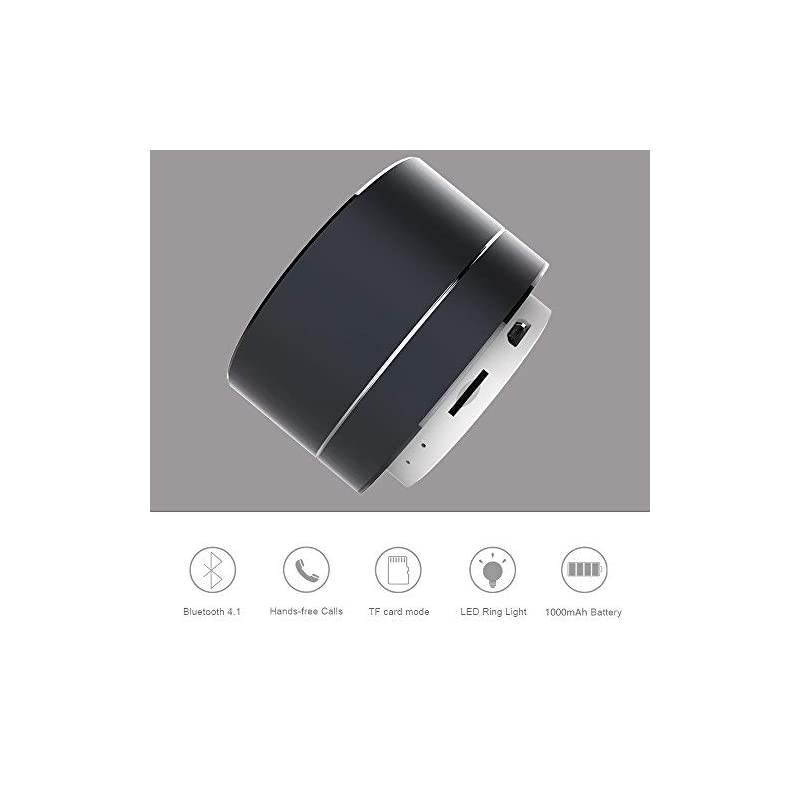 Portable Wireless Bluetooth Speaker with BuiltinMicHandsfree CallAUX LineTF CardHD Sound and Bass for iPhone Ipad Android Smartphone and More