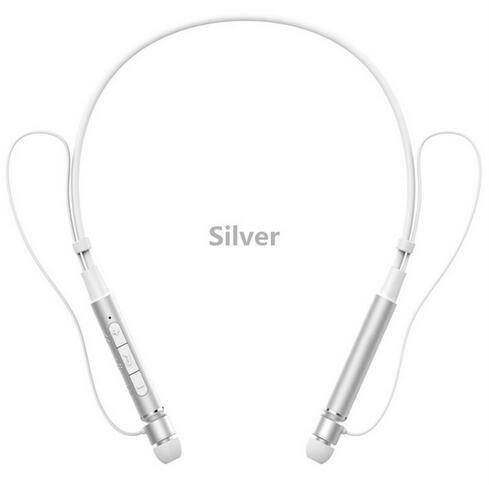 Roman Z6000 Wireless 4.1 Bluetooth Sport Headphone Neckband In-ear Stereo Earphone with Microphone Sweatproof Hands Free Headset(Silver)