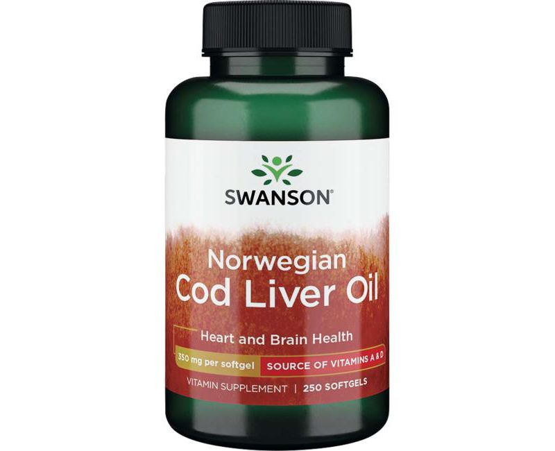 Swanson Cod Liver Oil 350 mg 250 Softgels.