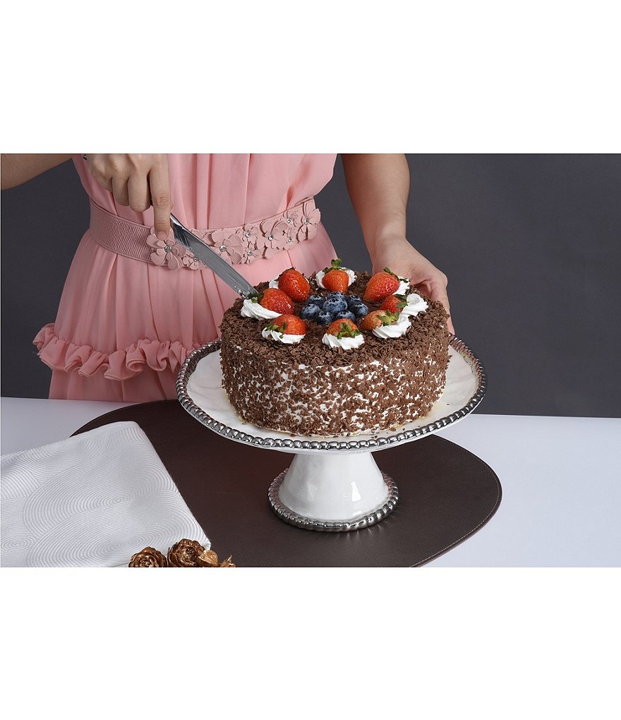 Pampa Bay Salerno Porcelain Round Cake Stand