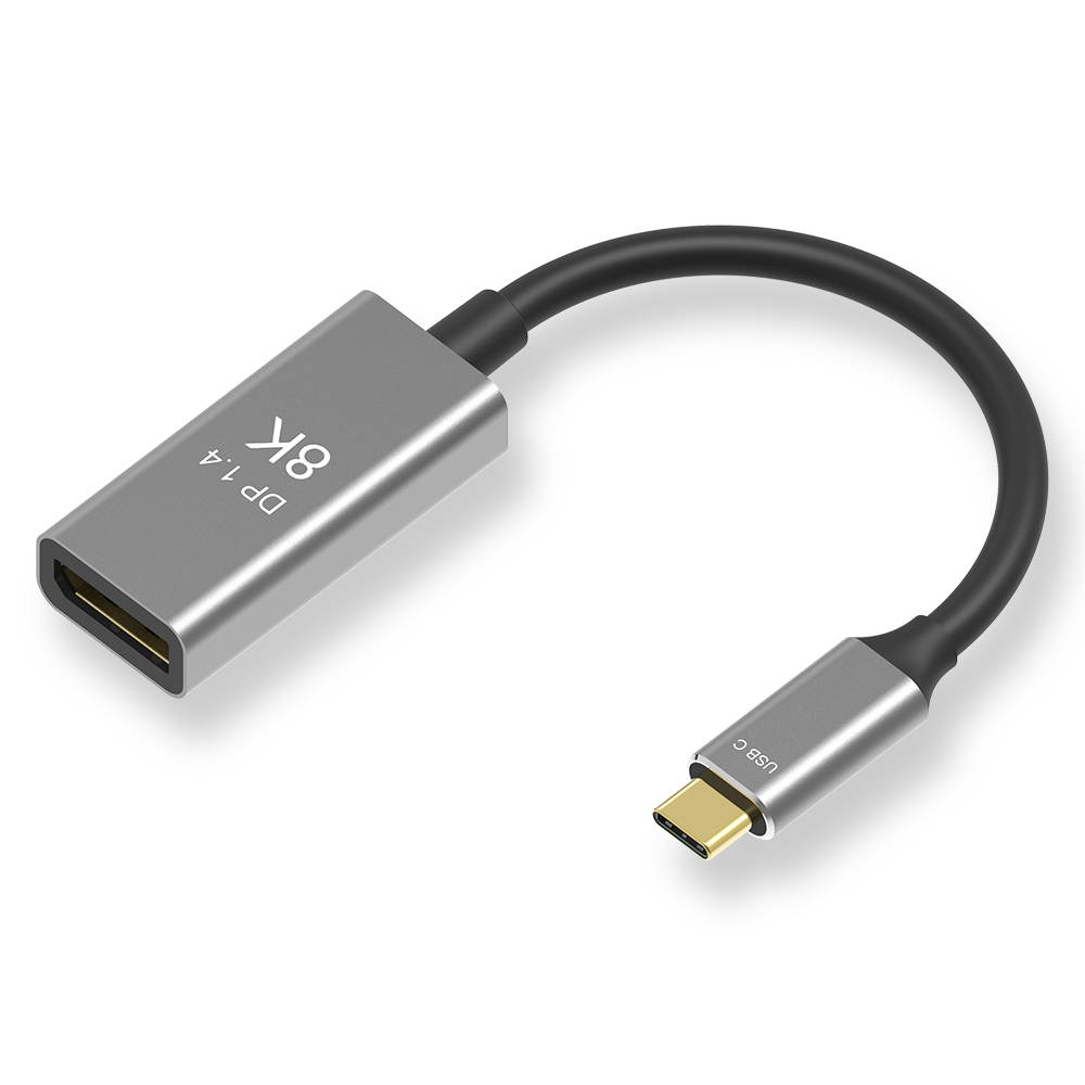 CABLEDECONN USB C to DisplayPort 1.4 8K Cable 8K@60Hz 4K@144Hz Male to Female 25CM Converter Thunderbolt 3 to DisplayPort Adapter Compatible with New MacBook Pro 2019 2020 DELL XPS